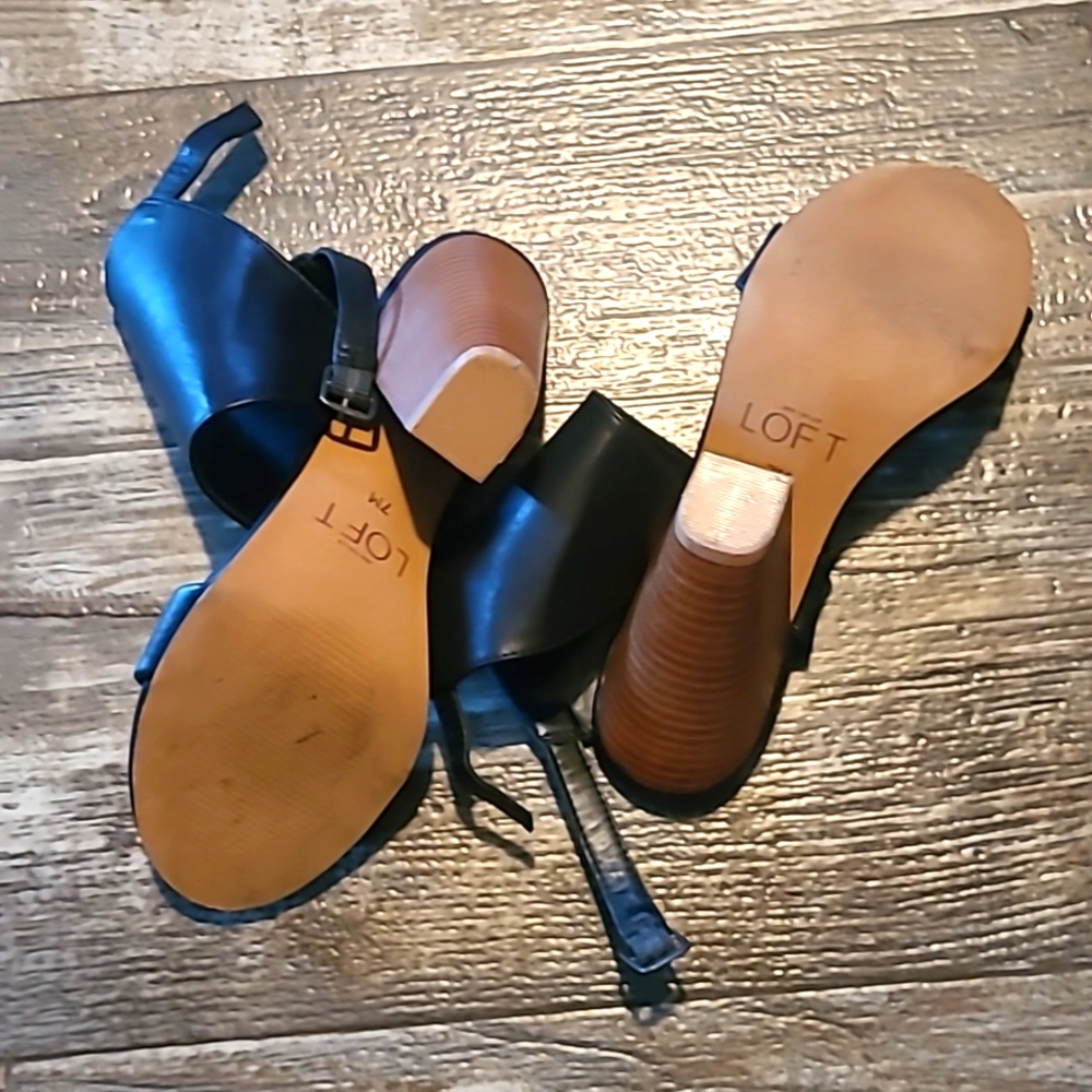 LOFT BLACK HEELS SIZE 7M - Picture 4 of 4